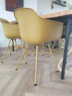 4 kuipstoelen oker geel, Ophalen of Verzenden, Zo goed als nieuw, Overige kleuren, Vier