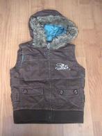 REDSTREET bruine bodywarmer met muts / capuchon bont mat 152, Kinderen en Baby's, Meisje, Gebruikt, Ophalen of Verzenden, Jas