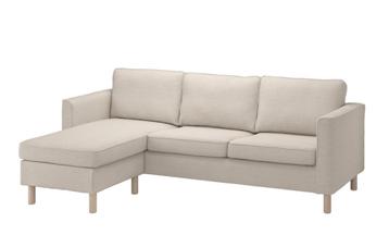 Comfortabele PÄRUP 3-zitsbank met chaise longue – beige