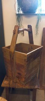 Antieke houten mand - bak, Ophalen, Minder dan 50 cm, 50 tot 100 cm, Zo goed als nieuw