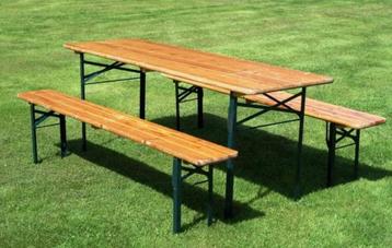 Biertafel Set met bierbanken - 3x te huur beschikbaar voor biedingen