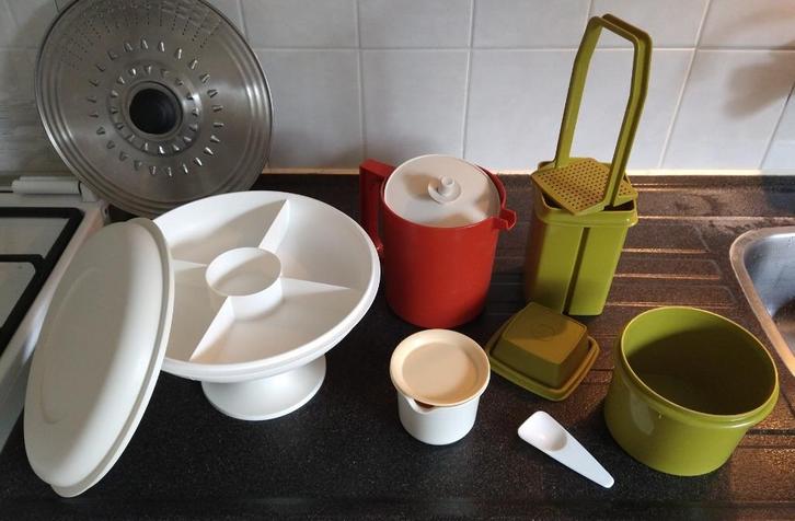 vintage tupperware zuurpot sapkan partyschaal, Huis en Inrichting, Keuken | Tupperware, Zo goed als nieuw, Overige typen, Verzenden