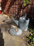 Vintage Zinken Gieter met Broes, Ophalen of Verzenden, Gebruikt, Metaal