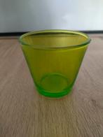 Groen glazen potje vaasje pot vaas bloempot, Tuin en Terras, Bloempotten, Ophalen, Overige materialen, Gebruikt, Rond