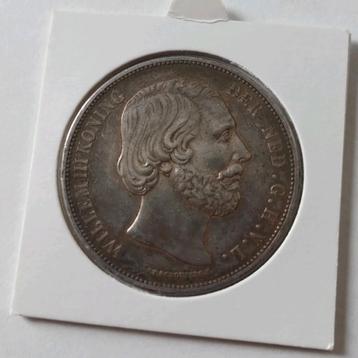Schaarse Rijksdaalder (of 2 1/2 Gulden) 1856 - Willem III beschikbaar voor biedingen