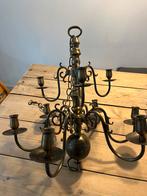 Bronzen kroonluchter, Huis en Inrichting, Lampen | Kroonluchters, Ophalen, Zo goed als nieuw, Overige materialen