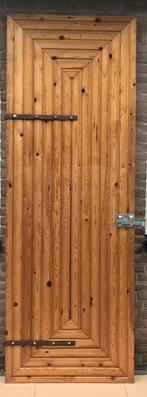 Hoge binnendeur 245 cm (hout) opdek uitvoering, Doe-het-zelf en Verbouw, Deuren en Horren, Ophalen, Gebruikt, 80 tot 100 cm, 215 cm of meer