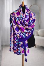 Boho Sjaal met Kleurrijk Patroon en Franjes, Ophalen of Verzenden, Nieuw, Maat 46/48 (XL) of groter, Sjaal