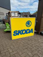 Dubbelzijdig skoda reclamebord, Ophalen, Gebruikt, Lichtbak of (neon) lamp, X