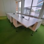 aantal wit lederen fauteuil verrijdbaar merk GELDERLAND, Huis en Inrichting, Fauteuils, Ophalen of Verzenden, Gebruikt