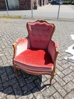 Klein model antieke barok fauteuile rose velourse bekleding, Ophalen of Verzenden