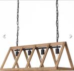 Antiek Houten Hanglamp 4 lampen 95cm OPRUIMING 50% korting, 50 tot 75 cm, Nieuw, Ophalen of Verzenden, Metaal