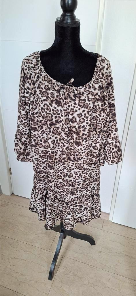 54)Te koop nieuw panter tuniek 1maat ongev. 50/52, Kleding | Dames, Grote Maten, Nieuw, Blouse of Tuniek, Bruin, Ophalen of Verzenden