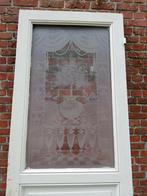 206,5hx73br Paneeldeur met ge-etst glas, vaas bloemen, Ophalen