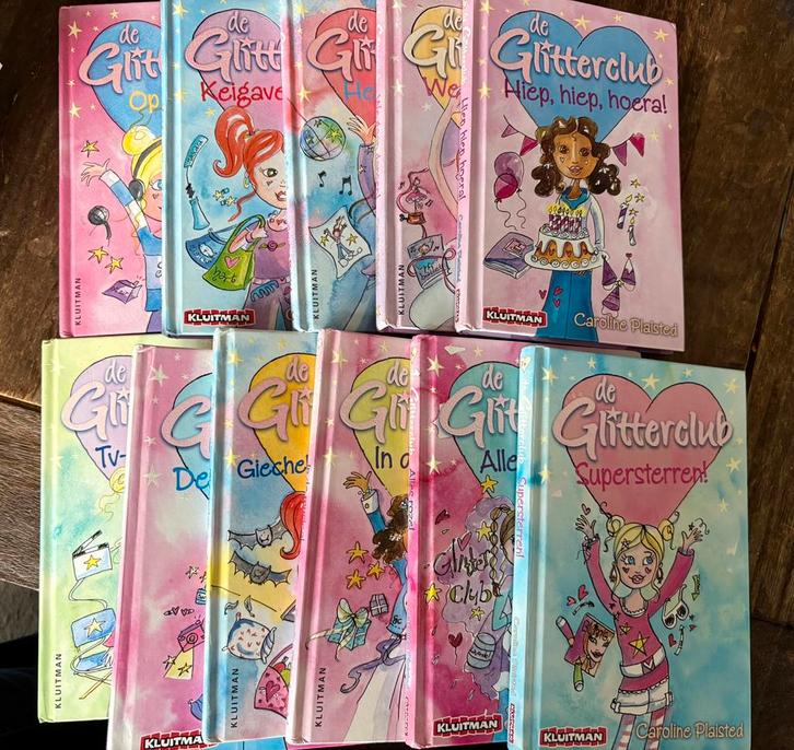 De Glitterclub - de hele boekenserie - voor meiden van 8-11, Boeken, Kinderboeken | Jeugd | onder 10 jaar, Zo goed als nieuw, Fictie algemeen