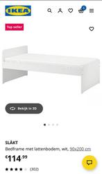 Ikea 1 persoonsbed gebruikt, Huis en Inrichting, 90 cm, Eenpersoons, Wit, Ophalen of Verzenden