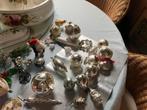 Antieke kerstballen zilverkleur, Ophalen of Verzenden, Gebruikt