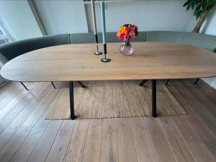 Eettafel Casco  ovaal 100x220, Huis en Inrichting, Tafels | Eettafels, Zo goed als nieuw, 50 tot 100 cm, 200 cm of meer, Ovaal