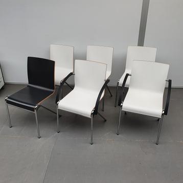 Drabert Vuelo houten design stoelen - antraciet en wit beschikbaar voor biedingen