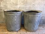 Grote vintage zinken tobbes | waston | dollytub | hoog: 52,5, Tuin, Gebruikt, Minder dan 60 cm, Rond