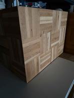 Massief Eiken Bloktafel / Bijzettafel - 64x64x48cm, Huis en Inrichting, Vierkant, Nieuw, 55 tot 75 cm, Modern