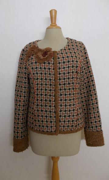 Apart bruin klasse/chique kort jasje/blazer! L beschikbaar voor biedingen