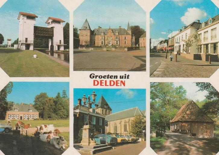 DELDEN Sluis Koeien Kasteel Kerk Groeten, Verzamelen, Ansichtkaarten | Nederland, Gelopen, Overijssel, 1980 tot heden, Verzenden