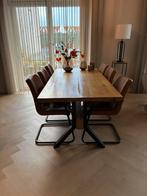 Eiken tafel met 6 stoelen, Ophalen of Verzenden, Gebruikt, 4 tot 6 stoelen