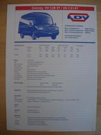 LDV Convoy Technische Specificatie Brochure 1996, Ophalen, Zo goed als nieuw, Overige merken, LDV