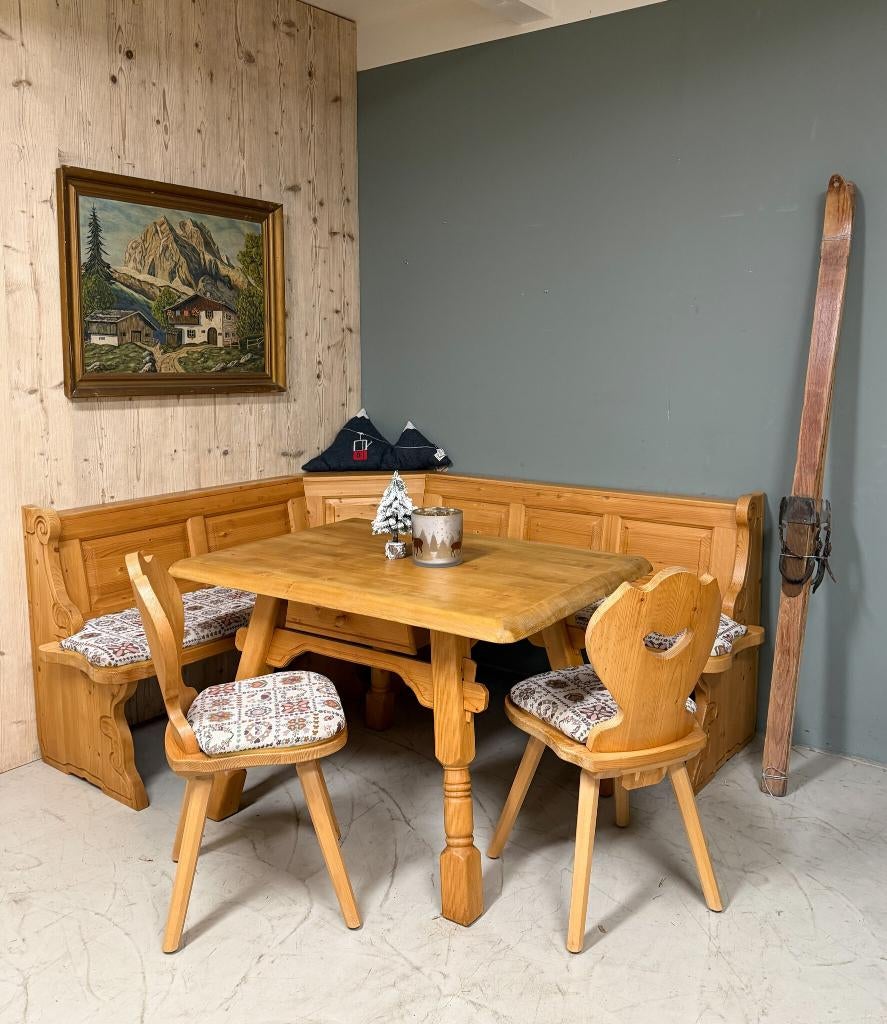 Oostenrijkse set, Stube, Eethoek met stoelen, Alpen set, Ophalen