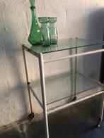 Leuk vintage industriële medical trolley bijzettafel, Ophalen, Minder dan 55 cm, Gebruikt, 60 cm of meer