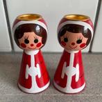 2 superleuke houten kandelaars kerst, Diversen, Kerst, Ophalen of Verzenden, Zo goed als nieuw