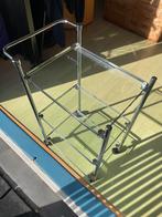 Glazen bijzettafel/serveerwagen, Huis en Inrichting, Tafelonderdelen, Ophalen, Minder dan 50 cm, Gebruikt, Minder dan 50 cm