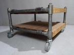 D- bohdi tafel, bijzettafel,salontafel,industrieel, Ophalen, Vierkant, 55 tot 75 cm, Zo goed als nieuw