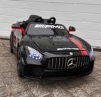 Mercedes-Benz GT4 AMG 12v zwart RC / AUX / Rubberband / LEER, Kinderen en Baby's, Speelgoed | Buiten | Voertuigen en Loopfietsen