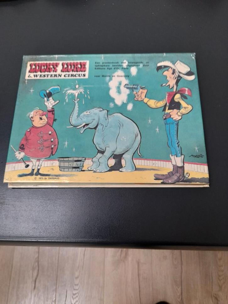 Lucky Luke Western Circus Pop-Up Boek - Dargaud 1973, Boeken, Stripboeken, Gelezen, Eén stripboek, Ophalen of Verzenden
