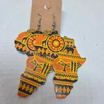 Oorbellen hout, Ophalen of Verzenden, Zo goed als nieuw, Bruin, Overige materialen