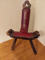 Spaanse driepoot kruk (geboorte stoel), Ophalen, Gebruikt, Hout