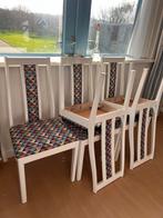5 eetkamerstoelen, Huis en Inrichting, Stoelen, Ophalen, Gebruikt, Wit, Vijf, Zes of meer stoelen