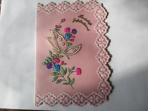 nr 24 pergamano felicitatie kaart, Hobby en Vrije tijd, Kaarten | Zelfgemaakt, Nieuw, Overige thema's, Ophalen of Verzenden