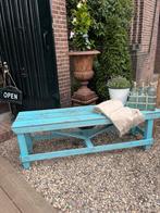 Landlijke Brocante ibiza tuin keuken bank blauw, Ophalen of Verzenden, Zo goed als nieuw, Hout