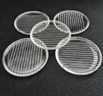 5 glazen retro vintage onderzetters, Ophalen of Verzenden, Zo goed als nieuw, Glas of Kopje