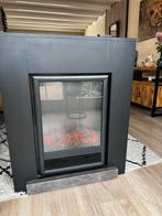 Elektrische haard met ombouw & afstandsbediening, Huis en Inrichting, Haarden, Ophalen, Zo goed als nieuw, Vrijstaande haard, Elektrische haard