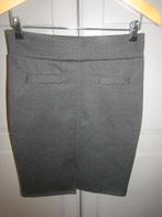 G434 Iz Naiz mt M nieuw  rok grijs zwart geblokt jersey, Maat 38/40 (M), Verzenden, Knielengte, Grijs