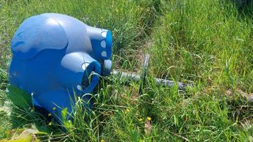 Korfbalpaal Olifant Blauw gebruikt beschikbaar voor biedingen