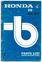 Honda PM50 Parts List onderdelenlijst, Ophalen of Verzenden, Zo goed als nieuw