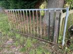 Twee maal zwaar IJzeren poort / hek, is verroest, Tuin en Terras, Tuinhekken en Hekwerk, Ophalen, Met poort, Gebruikt, Tuinhek