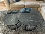 Salontafelset Richmond Interiors, Huis en Inrichting, Tafels | Salontafels, Ophalen, 50 tot 100 cm, Zo goed als nieuw, Minder dan 50 cm
