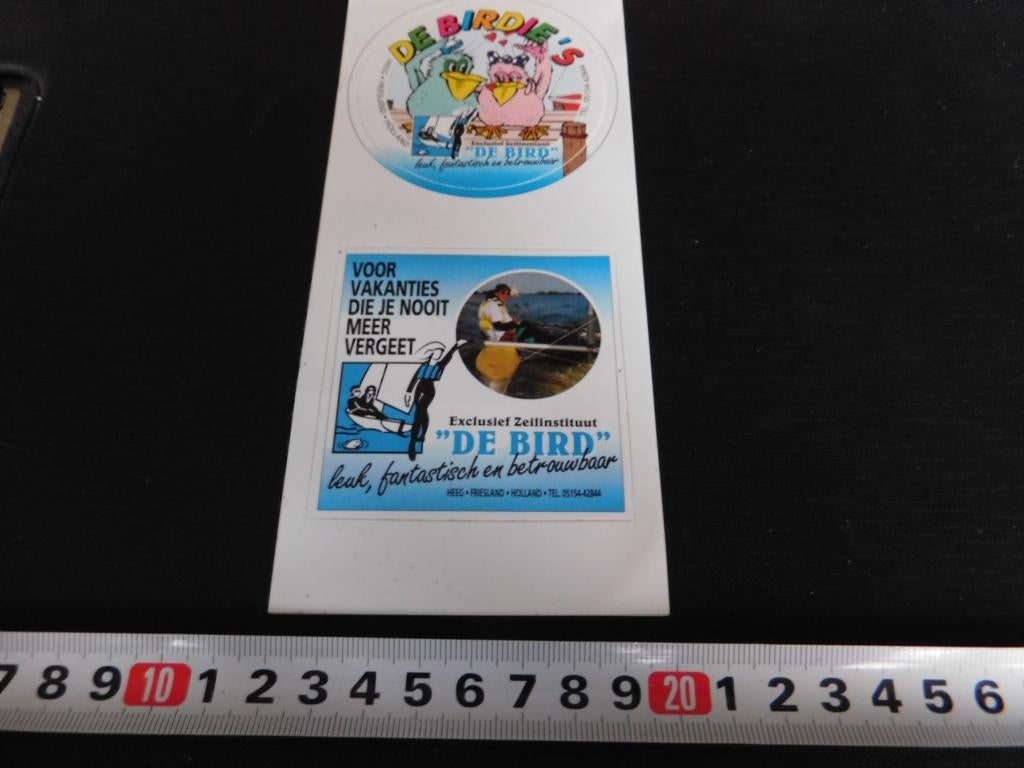 sticker set Heeg Friesland DE BIRD Zeilinsituut, Ophalen, Zo goed als nieuw
