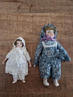 2 vintage/antieke poppen van porselein, Verzamelen, Poppen, Ophalen of Verzenden, Zo goed als nieuw, Pop